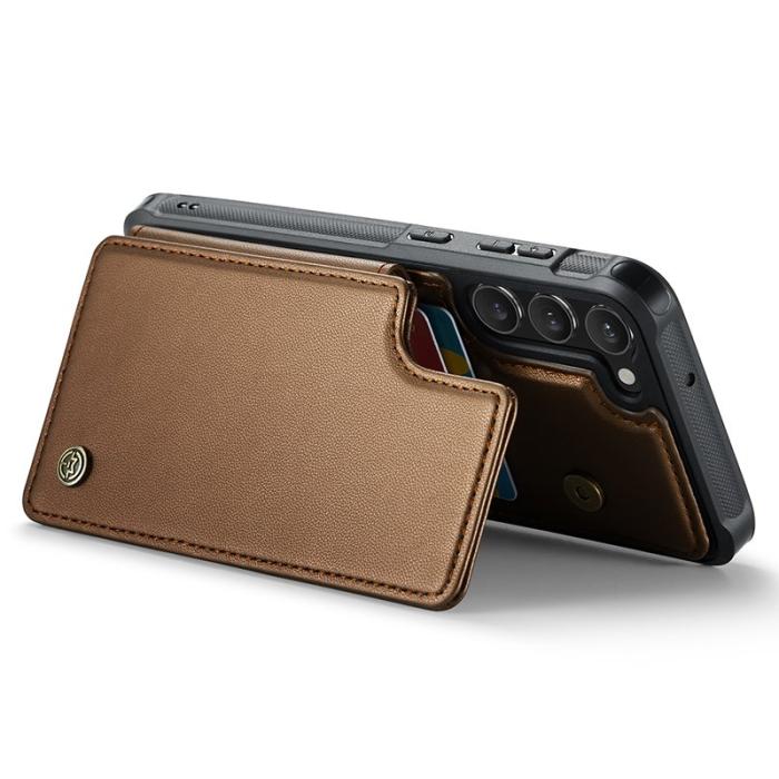 Caseme - CASEME C22 Samsung Galaxy S23+ Skal i Läder med RFID - Brun