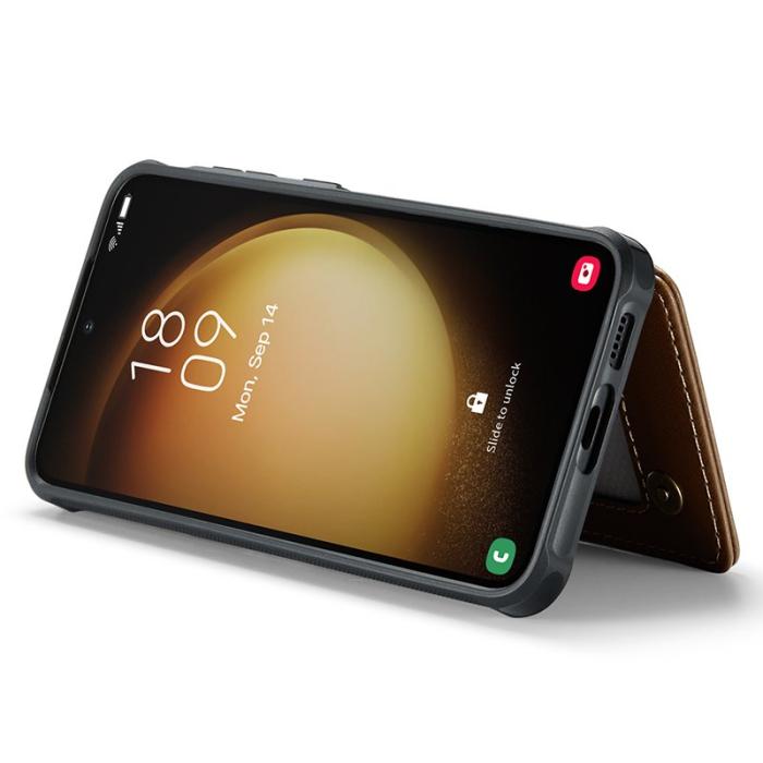Caseme - CASEME C22 Samsung Galaxy S23+ Skal i Läder med RFID - Brun