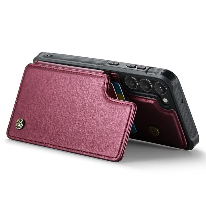 Caseme - CASEME C22 Samsung Galaxy S23+ Skal i läder med RFID - Röd