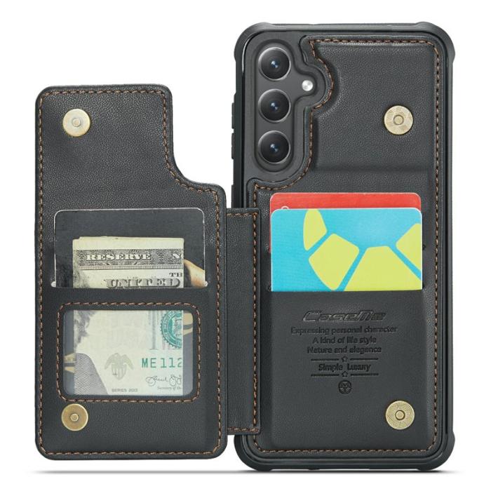Caseme - CASEME C22 Samsung Galaxy S24 Fodral Läder med RFID - Svart