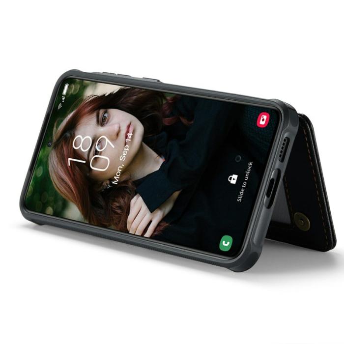 Caseme - CASEME C22 Samsung Galaxy S24 Fodral Läder med RFID - Svart