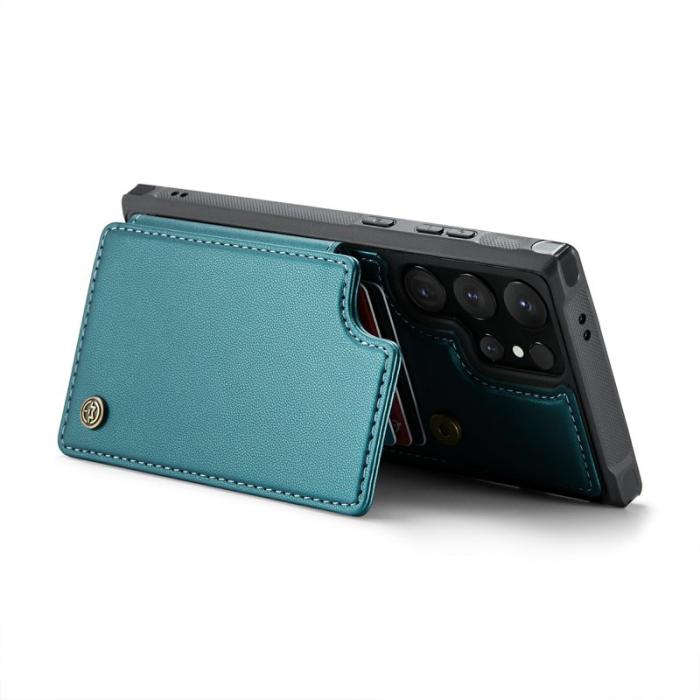 Caseme - CASEME C22 Samsung Galaxy S24 Ultra Skal Läder RFID Grön