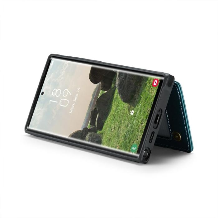 Caseme - CASEME C22 Samsung Galaxy S24 Ultra Skal Läder RFID Grön