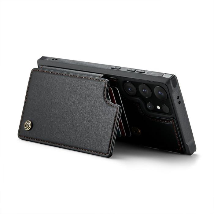 Caseme - CASEME C22 Samsung Galaxy S24 Ultra Skal Läder Svart