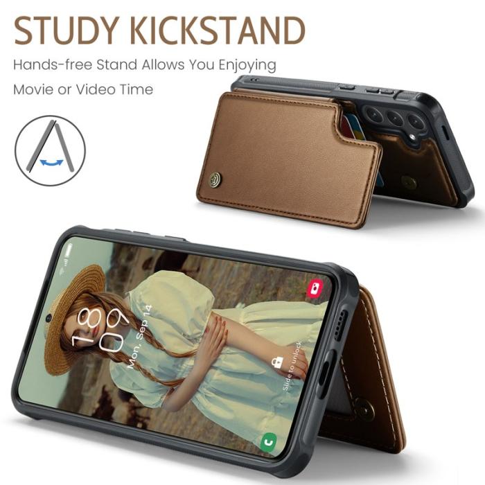 Caseme - CASEME C22 Samsung Galaxy S25 FE Fodral med RFID Skydd - Brun