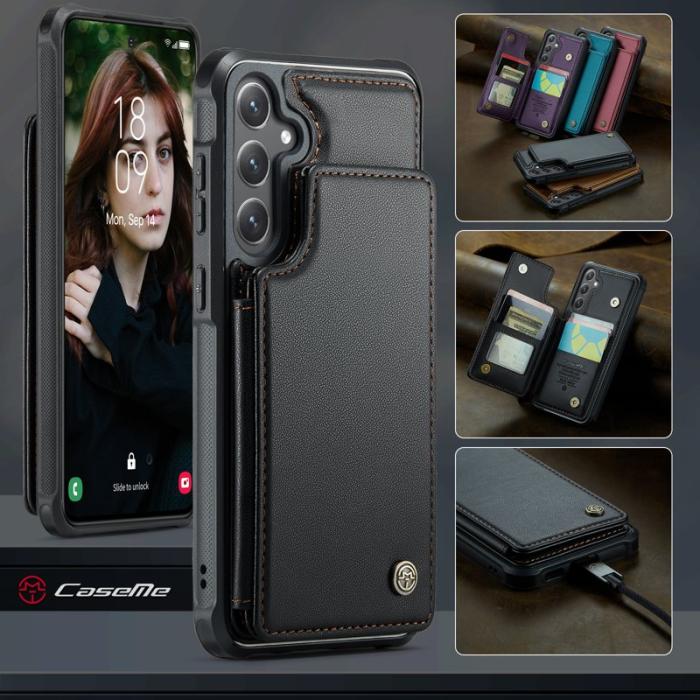 Caseme - CASEME C22 Samsung Galaxy S25 FE Fodral med RFID Skydd - Svart