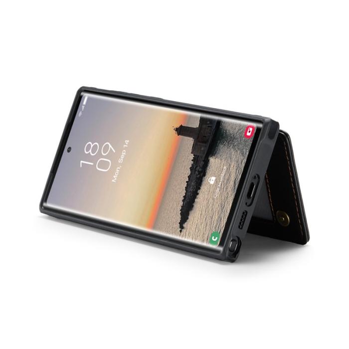 Caseme - CASEME C22 Samsung Galaxy S25 Ultra Fodral Läder Svart