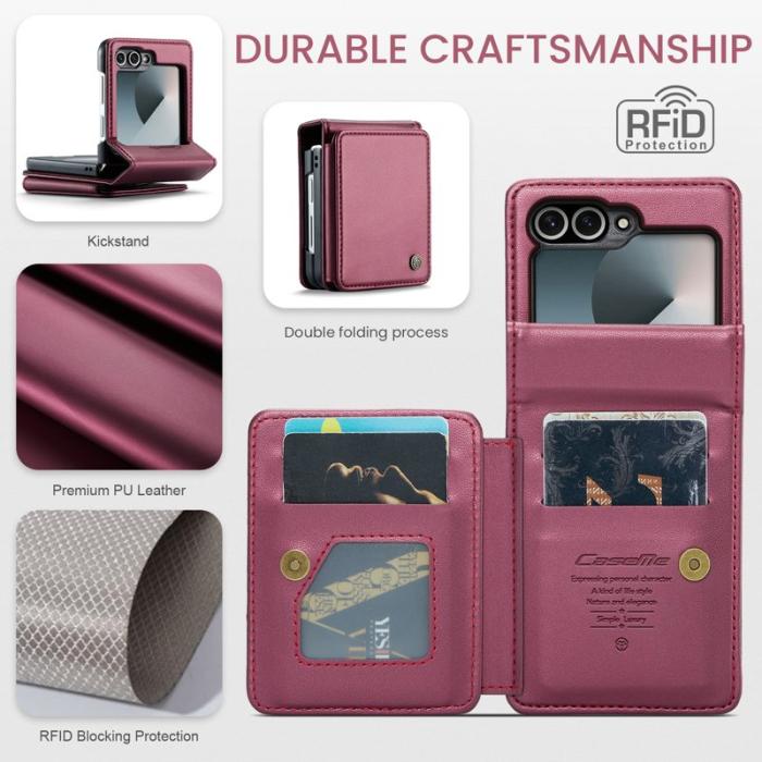 Caseme - CASEME C22 Samsung Galaxy Z Flip7 FE 5G Fodral Röd