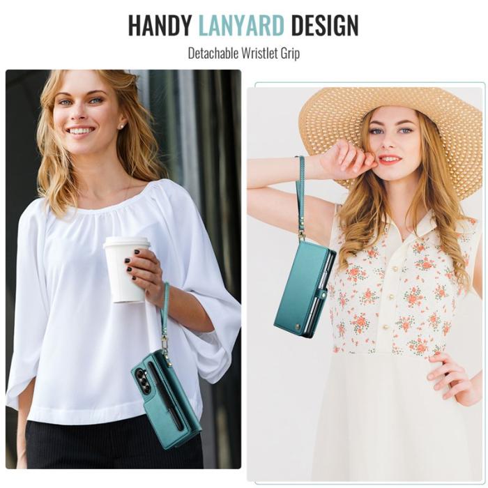 Caseme - CASEME C22 Samsung Galaxy Z Fold7 5G Skal med RFID Grön