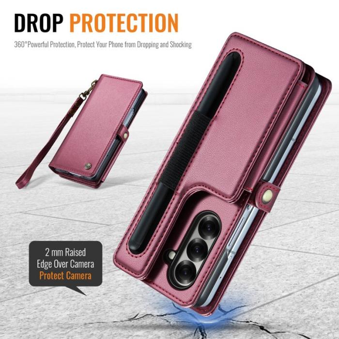 Caseme - CASEME C22 Samsung Galaxy Z Fold7 5G Skal med RFID Röd