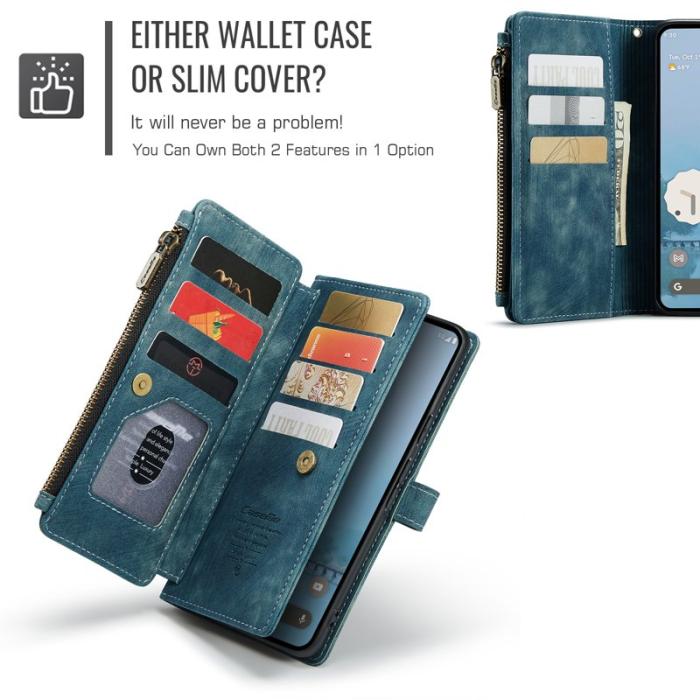 Caseme - CASEME C30 Fodral för Google Pixel 9 Pro XL med rem - Blå