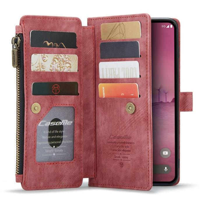 Caseme - CASEME C30 Fodral för Google Pixel 9 Pro XL med rem - Röd