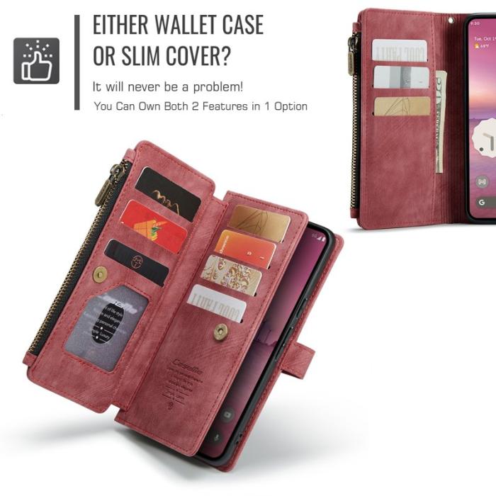 Caseme - CASEME C30 Fodral för Google Pixel 9 Pro XL med rem - Röd