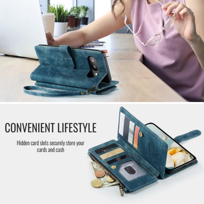 Caseme - CASEME C30 Fodral för Google Pixel 9a med rem - Blå