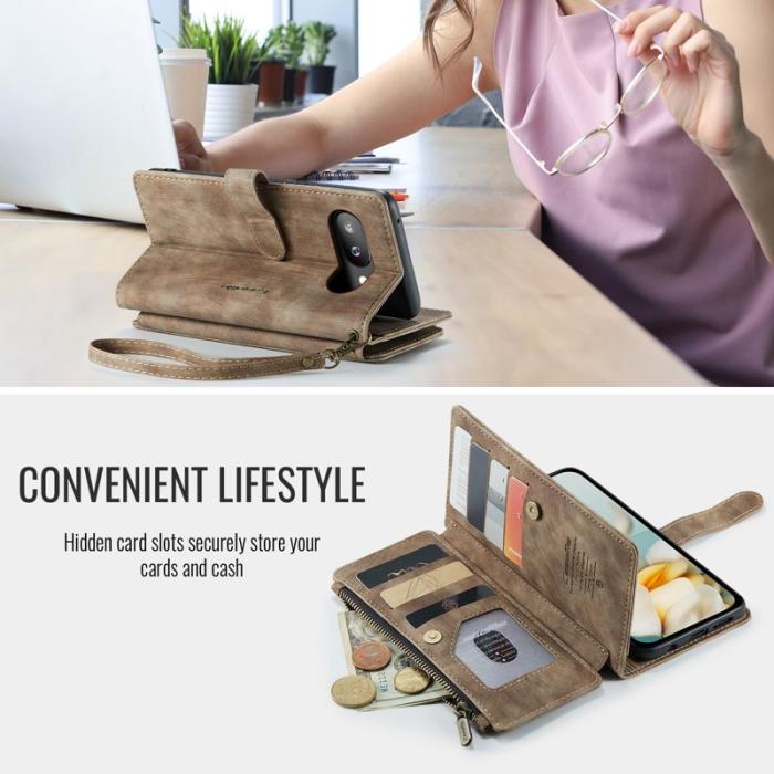 Caseme - CASEME C30 Fodral för Google Pixel 9a med Rem - Brun