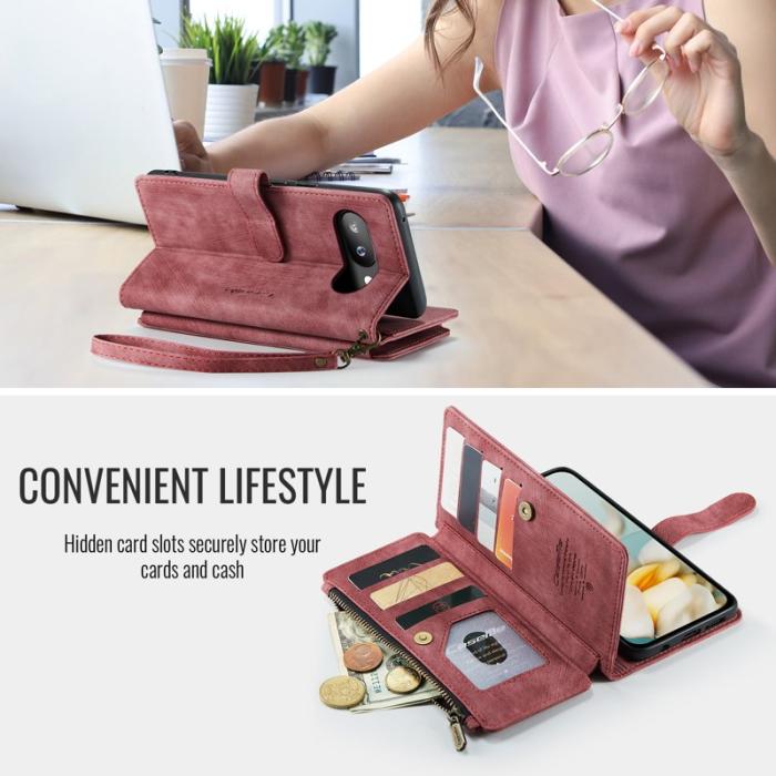 Caseme - CASEME C30 Fodral för Google Pixel 9a med rem - Röd