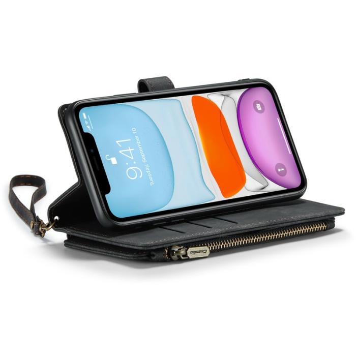 Caseme - CASEME C30 Fodral för iPhone 11 med Rem och Flera Kort - Svart