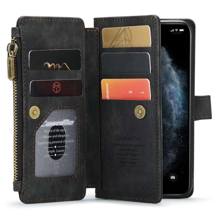 Caseme - CASEME C30 Fodral för iPhone 11 med Rem och Flera Kort - Svart