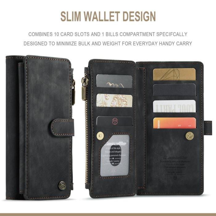 Caseme - CASEME C30 Fodral för iPhone 11 med Rem och Kortfack - Svart