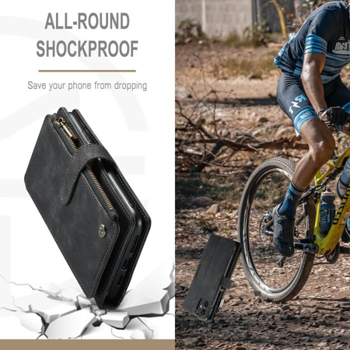 Caseme - CASEME C30 Fodral för iPhone 11 med Rem och Kortfack - Svart