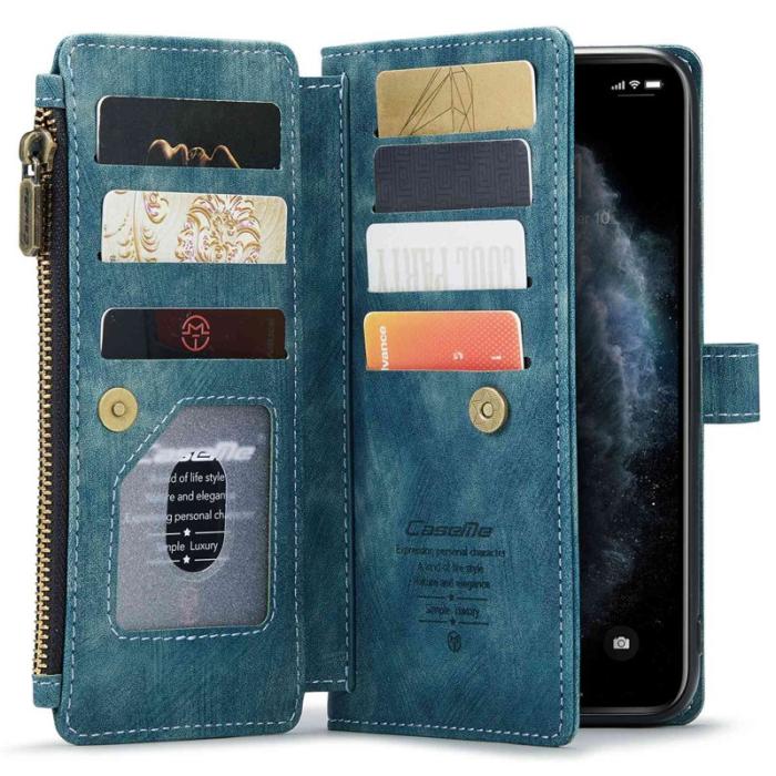 Caseme - CASEME C30 Fodral för iPhone 11 Pro Max med rem - Blå