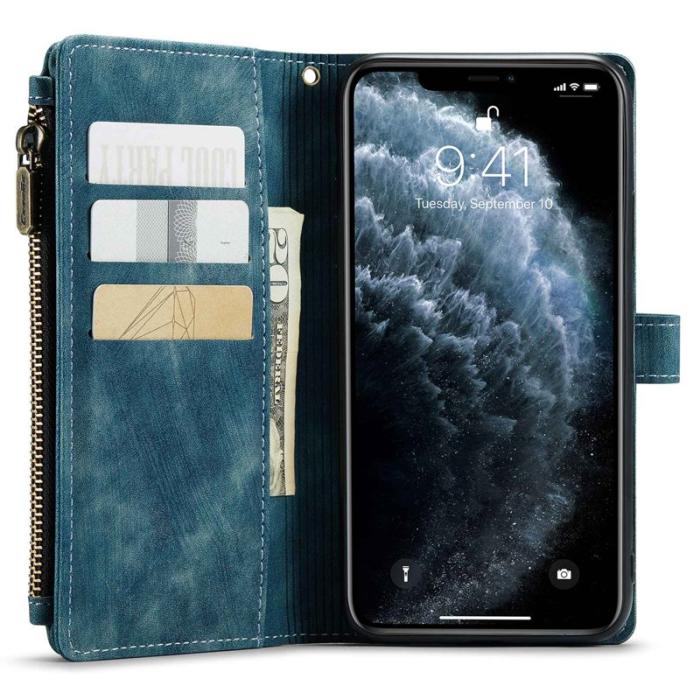 Caseme - CASEME C30 Fodral för iPhone 11 Pro Max med rem - Blå