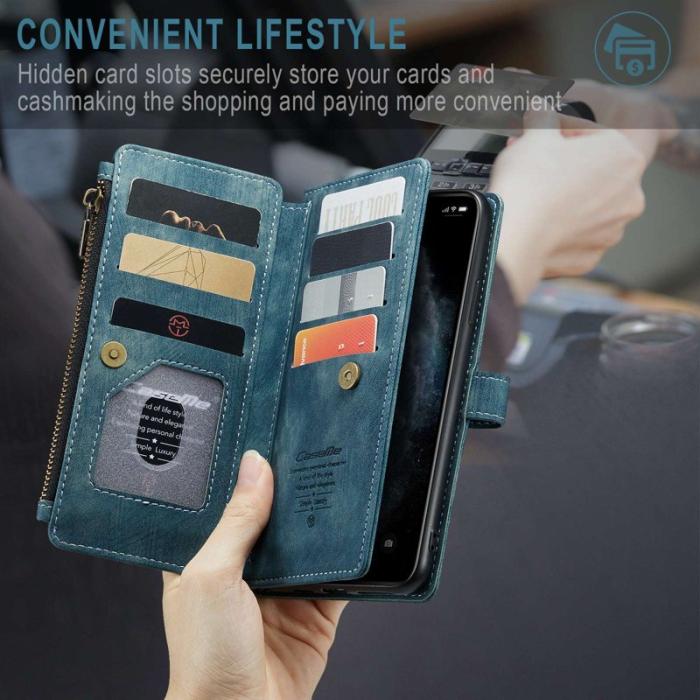 Caseme - CASEME C30 Fodral för iPhone 11 Pro Max med rem - Blå