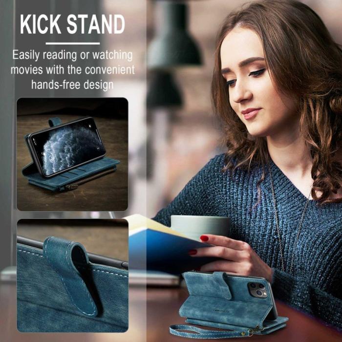 Caseme - CASEME C30 Fodral för iPhone 11 Pro Max med rem - Blå