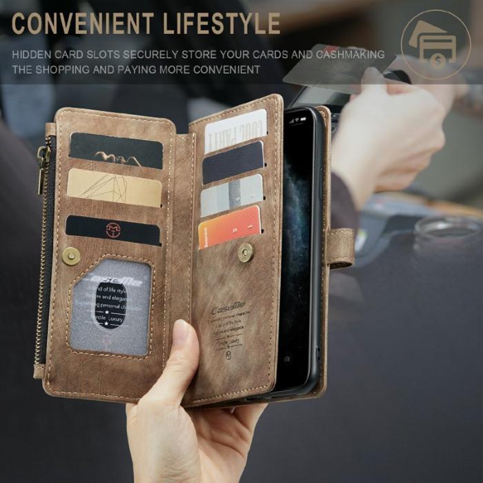 Caseme - CASEME C30 Fodral för iPhone 11 Pro Max med rem - Brun