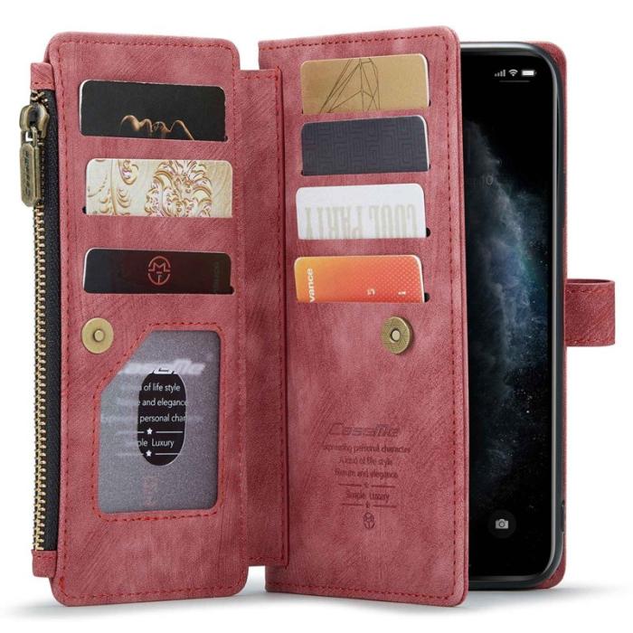 Caseme - CASEME C30 Fodral för iPhone 11 Pro Max med Rem - Röd