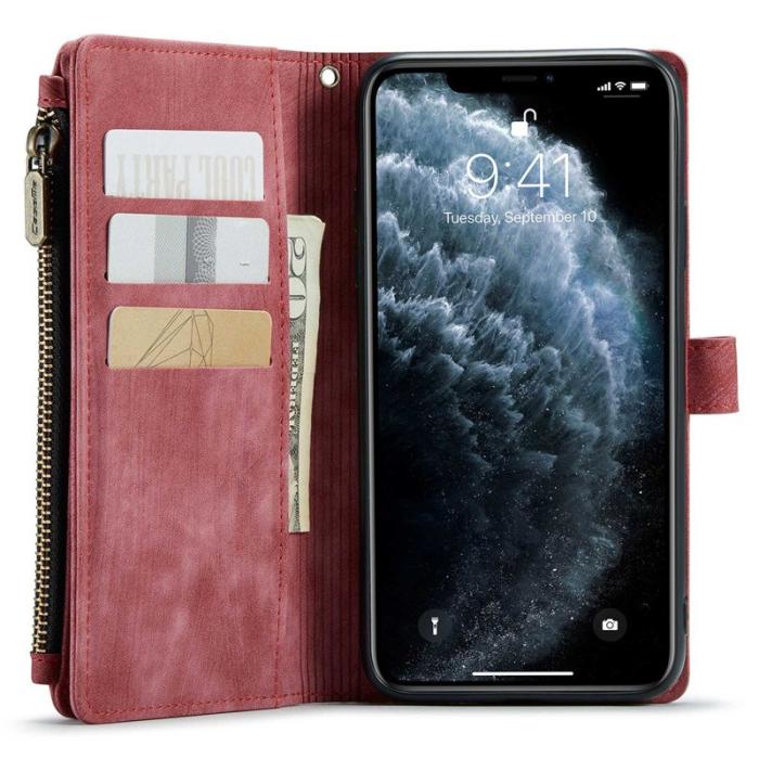 Caseme - CASEME C30 Fodral för iPhone 11 Pro Max med Rem - Röd