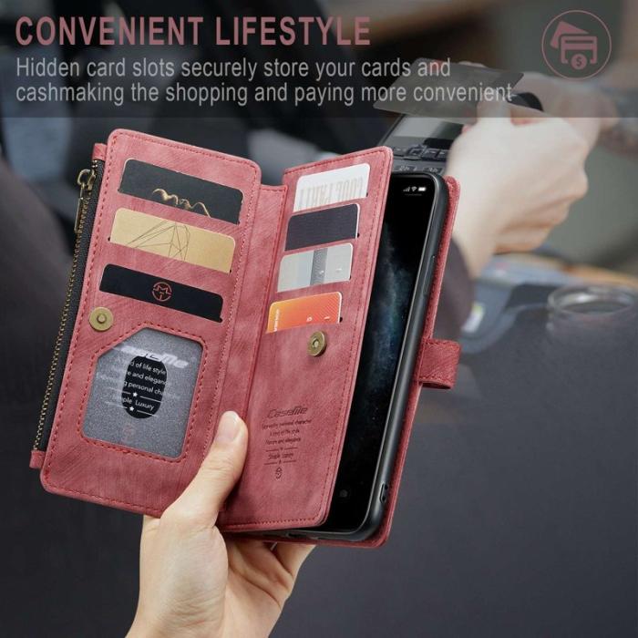 Caseme - CASEME C30 Fodral för iPhone 11 Pro Max med Rem - Röd
