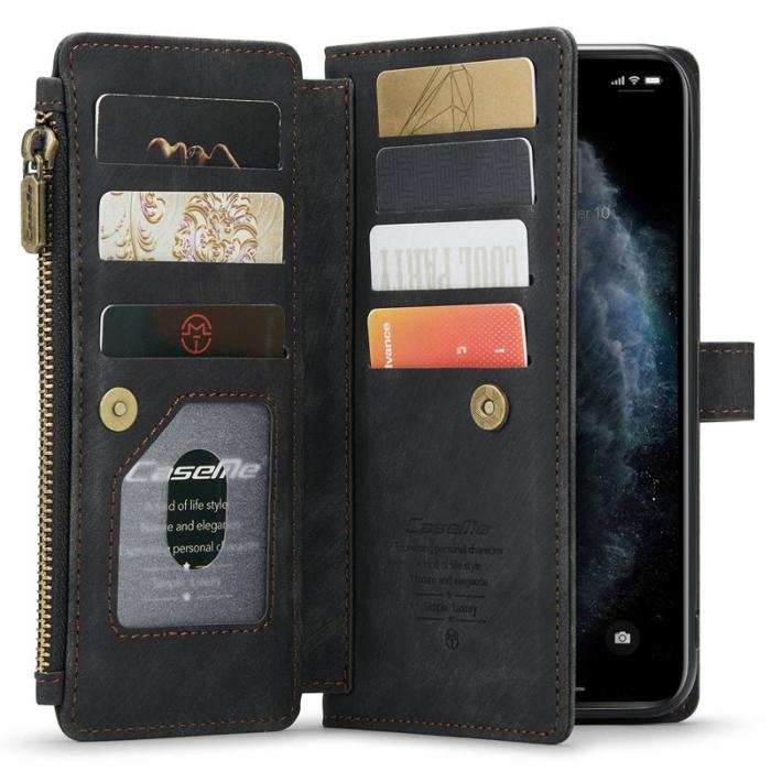 Caseme - CASEME C30 Fodral för iPhone 11 Pro Max med rem - Svart