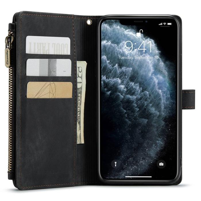 Caseme - CASEME C30 Fodral för iPhone 11 Pro Max med rem - Svart