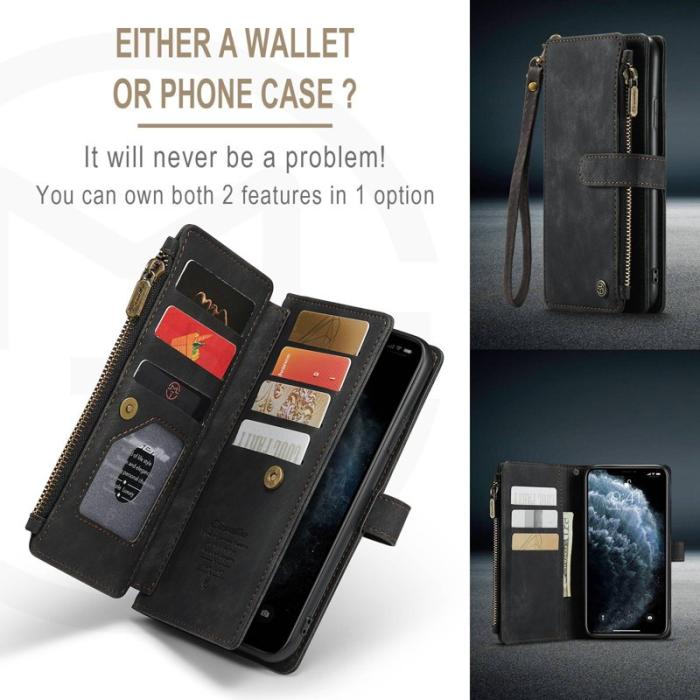 Caseme - CASEME C30 Fodral för iPhone 11 Pro Max med rem - Svart