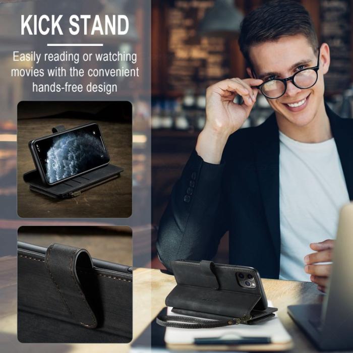 Caseme - CASEME C30 Fodral för iPhone 11 Pro Max med rem - Svart