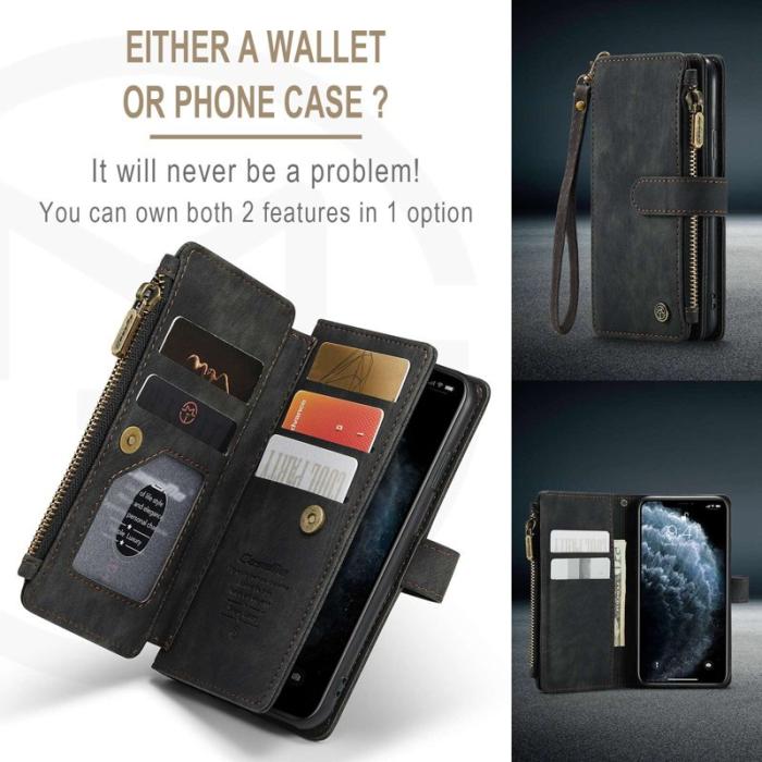 Caseme - CASEME C30 Fodral för iPhone 11 Pro med rem - Svart