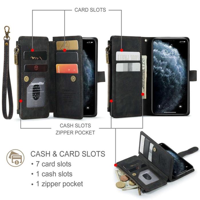 Caseme - CASEME C30 Fodral för iPhone 11 Pro med rem - Svart