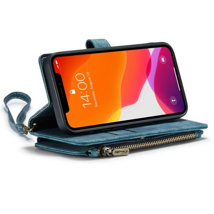 Caseme - CASEME C30 Fodral för iPhone 12/12 Pro med rem - Blå
