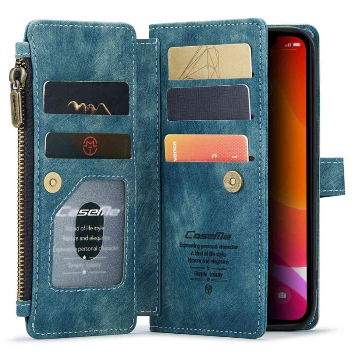 Caseme - CASEME C30 Fodral för iPhone 12/12 Pro med rem - Blå