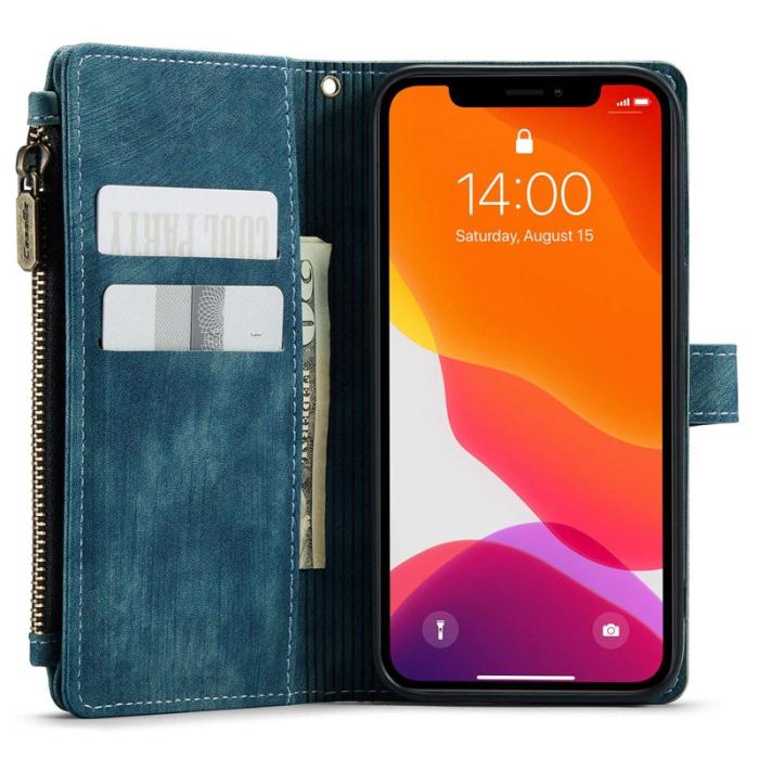 Caseme - CASEME C30 Fodral för iPhone 12/12 Pro med rem - Blå