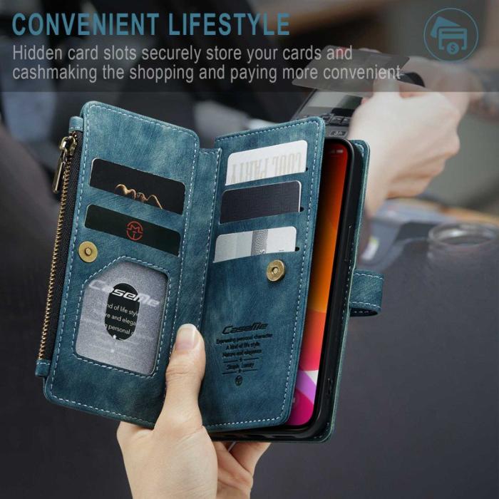 Caseme - CASEME C30 Fodral för iPhone 12/12 Pro med rem - Blå