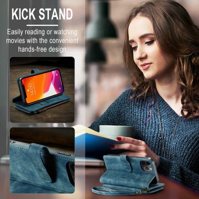 Caseme - CASEME C30 Fodral för iPhone 12/12 Pro med rem - Blå