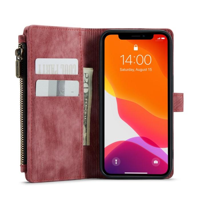 Caseme - CASEME C30 Fodral för iPhone 12/12 Pro med rem - Röd