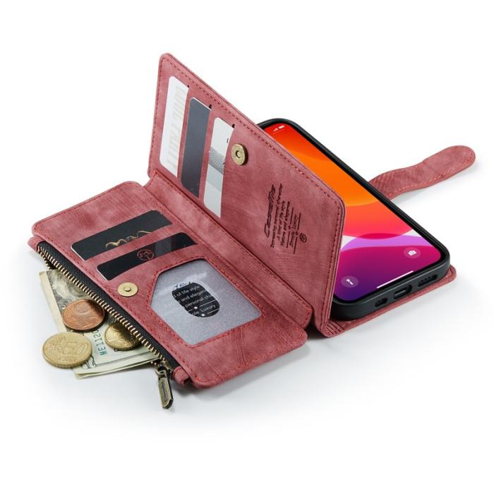 Caseme - CASEME C30 Fodral för iPhone 12/12 Pro med rem - Röd