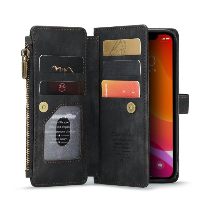 Caseme - CASEME C30 Fodral för iPhone 12/12 Pro med rem - Svart