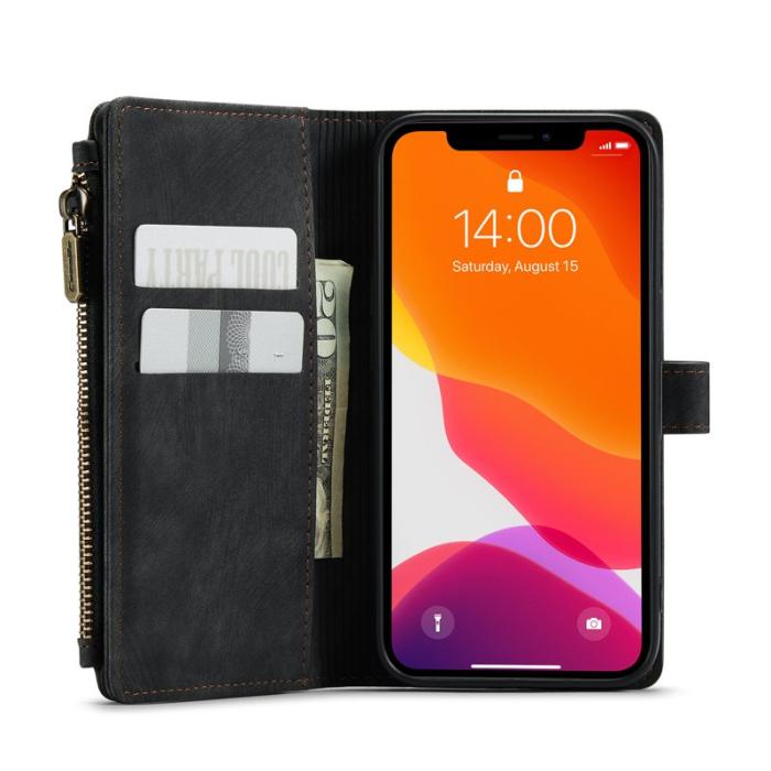 Caseme - CASEME C30 Fodral för iPhone 12/12 Pro med rem - Svart