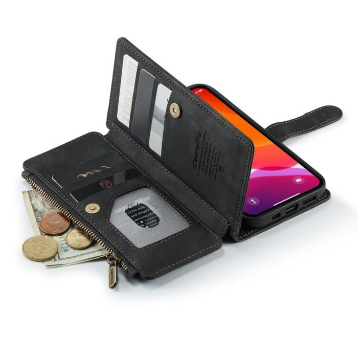 Caseme - CASEME C30 Fodral för iPhone 12/12 Pro med rem - Svart