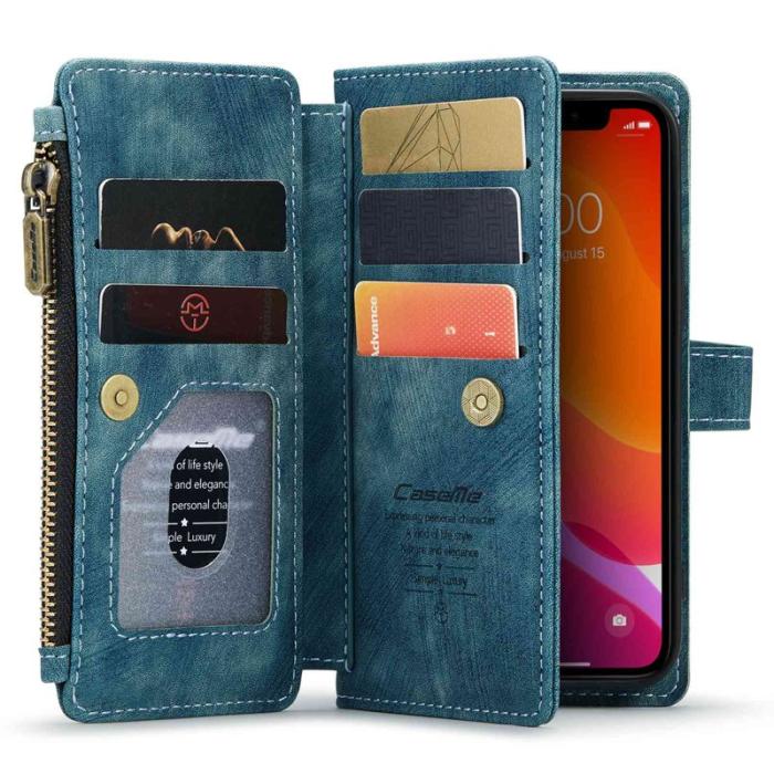 Caseme - CASEME C30 Fodral för iPhone 12 mini med rem - Blå