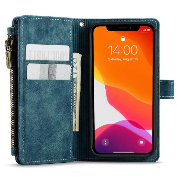 Caseme - CASEME C30 Fodral för iPhone 12 mini med rem - Blå